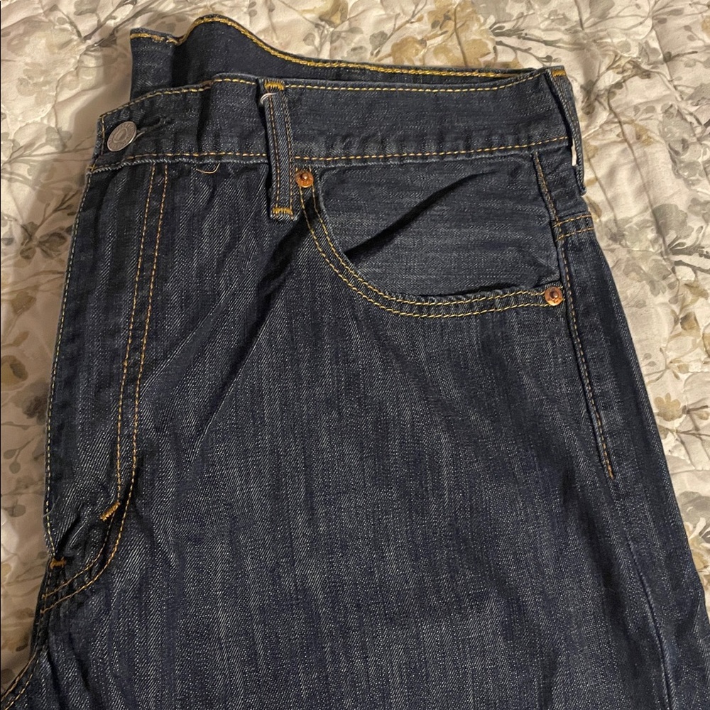Men's  Levi’s Dark Blue Jeans Style 569 Zoe Size W 38 L 34 - Picture 6 of 6